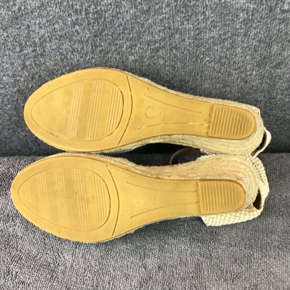 Kanna Women's Sandals Size 9 Espadrille Wedge Reptile Embossed Open Toe Strap - Picture 9 of 9